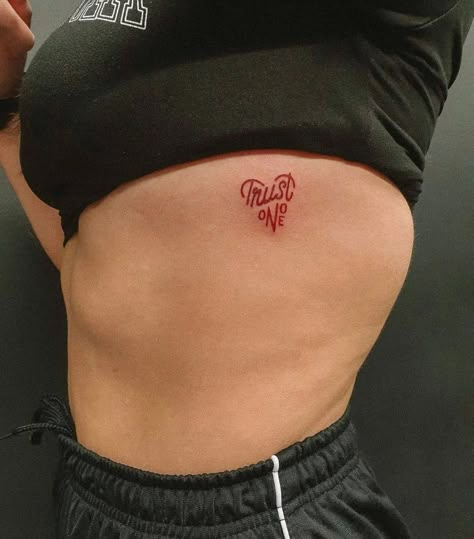 Self Appreciation Tattoo, Word Cover Up Tattoo, Trust No One Tattoo, Back Of Neck Tattoos, Respect Tattoo, Family Tattoos Ideas, Family Tattoo Ideas, Rib Tattoos For Women, Small Shoulder Tattoos