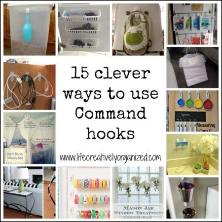 Command hooks are so versatile! Here are 15 awesome ways I bet you haven't thought of to use them all over the house to hang, hold & organize stuff! Dorm Room Canopy, Dorm Canopy, Organization Hacks Diy, Rental Home Decor, Saving Money Frugal Living, Dorm Room Hacks, Command Hooks, Hat Organization, Clean Your Car