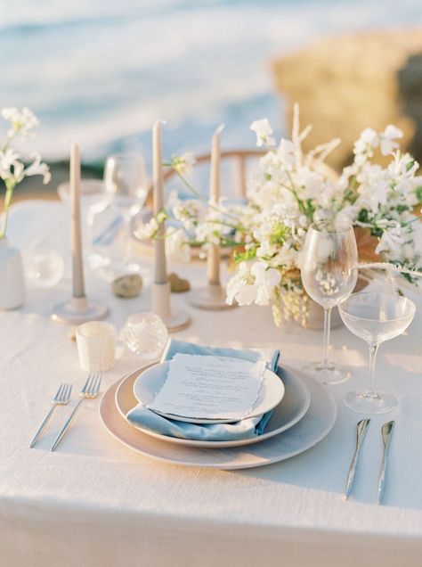 Coastal Wedding Reception, Seaside Wedding Decor, Beach Wedding Table Settings, Beach Tablescape, Coastal Wedding Decor, Sunset Cliffs San Diego, Beach Wedding Tables, Table Rentals, San Diego Elopement