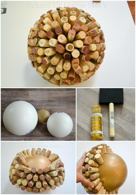 Wine Cork Diy Projects, Cork Ball, Cork Diy Projects, Wine Cork Projects, Cork Crafts Diy, Wine Cork Diy Crafts, Wine Cork Diy, Wine Cork Art, Cork Projects