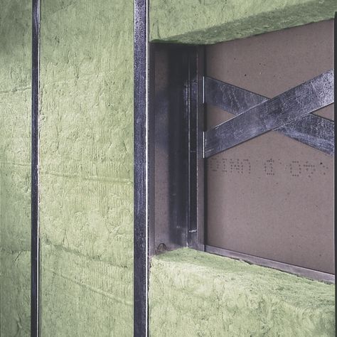 Mineral Wool Insulation Isn’t Like Fiberglass - GreenBuildingAdvisor Cathedral Ceiling Insulation, Rock Wool Insulation, Mineral Wool Insulation, Interior Wall Insulation, Ceiling Insulation, Wool Insulation, Fiberglass Insulation, Acoustic Design, Commercial Construction