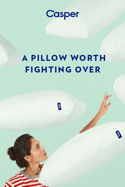 Sleep cool with the Casper pillow. Try it for 100 nights. Casper Pillow, Casper Bed, Cute Powerpoint Templates, Casper Mattress, Pillow Sets, Most Comfortable Bed, Comfortable Bed, Bed Pillow, Newsletter Design