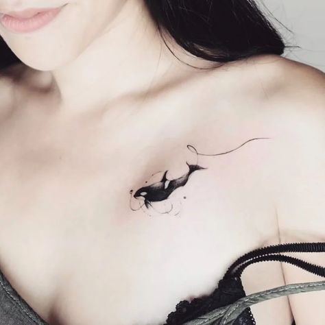 Mini Orca Tattoo, Matching Orca Tattoos, Small Orca Tattoo Simple, Orca Tattoo Minimalist, Tattoo Ideas Orca, Orca Tattoos For Women, Orca Whale Tattoo Design, Orca Whales Tattoo, Floral Orca Tattoo