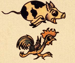 A Report on Tattoos | Tattoo Taboos Sailors Tattoo, Kewpie Tattoo, Sailor Jerry Flash, Sailor Jerry Tattoo Flash, Navy Tattoos, Chicken Tattoo, Rooster Tattoo, Pig Tattoo, Sailor Tattoos