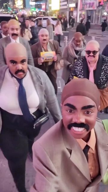 Anuli | Fashion & Cosplay on Instagram: "My friends and I had a Steve Harvey Party for my birthday😂 🎉🥳♐️. Best day ever♥️ Accepting ice cream bday🍦money: Venmo: @ Anuli Cashapp: $anuli01 . . . #birthday #birthdaygirl #steveharvey #steveharveychallenge #cosplayer #cosplaygirl #cosplay #halloweencostume #blackgirlcosplay #blackcosplayers #blackcosplayerhere #outfitinspo" Steve Harvey Birthday Party, Steve Harvey Cosplay, Steve Harvey Halloween Costume, Steve Harvey Costume, Things To Get For Your Birthday, Things To Do On Your Birthday, Three Person Halloween Costume, Funny Birthday Party, Fashion Cosplay