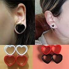 Heart Tunnels Ear Plugs, Heart Gauges Plugs, Cute Gauges Plugs, Tunnel Piercing, Silicone Ear Plugs, Ear Gauge, Stone Plugs, Ear Tunnels, Tunnels And Plugs