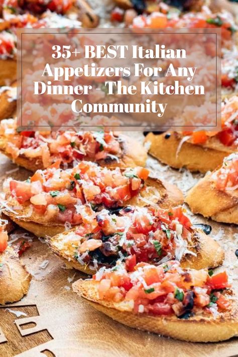 Why settle for one entrée when you can make these delicious, easy Italian appetizers and go all out? Who can deny the irresistible flavors and ingredients in Italian food? Regardless, if you’re making food for the whole family, work guests, or your friends, Italian is a go-to style everyone can enjoy. Italian Party Food Appetizers, Italian Night Dinner Party Appetizers, Dairy Free Italian Appetizers, Italian Food Dinner Party, Antipasta Platters Italian, Italian Food Party Ideas, Best Italian Appetizers, Easy Italian Appetizers, Italian Food Party