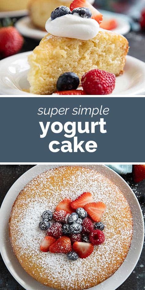 Yogurt Dessert Recipes, Greek Yogurt Dessert, Yogurt Cake Recipe, Dessert Crepes, Greek Yogurt Cake, Dessert Halloween, Yogurt Dessert, Healthy Greek Yogurt, Greek Yogurt Recipes