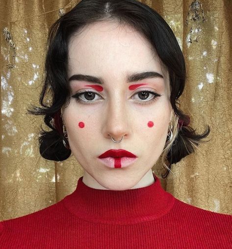 Unconventional Makeup, Star Wars Makeup, Star Wars Movies, Queen Amidala, Graphic Makeup, Swag Makeup, Red Makeup, Male Makeup, Dope Makeup