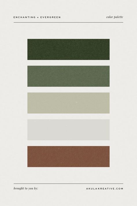 Bring the warmth of the holiday season to your branding with this Christmas-tree-inspired color palette! 🌲✨ Featuring earthy greens, soft gray, and rich brown tones, this palette is perfect for creating a cozy and festive feel for your business. Let’s make your branding merry and bright! Evergreen Color Palette, Asian Wedding Themes, Evergreen Color, Earthy Greens, Christmas Color Palette, Modern Brands, Winter Color Palette, Green Palette, Christmas Color