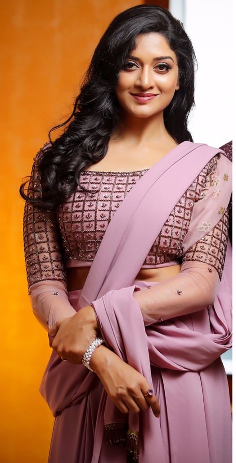 Actress Vimala Raman wearing Laagire Lehanga Saree Vimala Raman Saree, Vimala Raman, Lehanga Saree, Saree, Actresses, How To Wear, Quick Saves