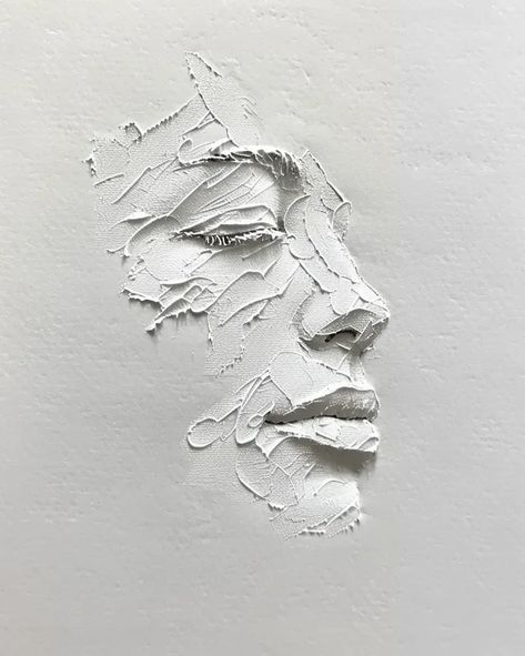 Full Color Image in ai-img-gen.com 🔸 White painting, simple lines, a face made of paint, a simple background, a minimalist style, a three... 🔸 From Midjourney AI Image Three Color Painting, Painting With Cement, Painting Faces Acrylic, Line Faces, White Background Portrait, Stella Art, Relief Painting, Drywall Art, Painting Simple