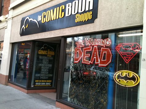 Comic Book Storage, Comic Book Shop, Game Room Bar, Art Gallery Interior, Chapters Indigo, Pile Of Books, Gaming Posters, Comic Book Store, Morning Cartoon