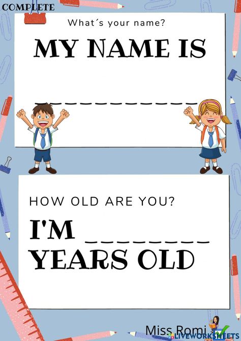 What Is My Name, What's Your Name, Esl Teaching Resources, English Transition Words, Bedroom Cupboards, Learning English For Kids, Name Activities, Flashcards For Kids, School Printables