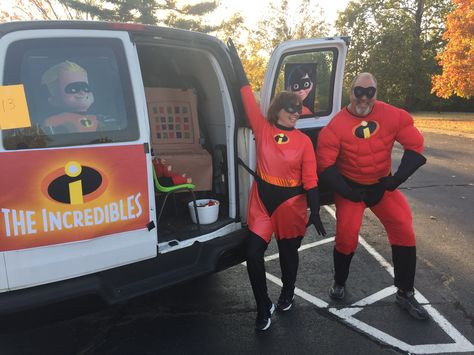 Trunk or a Treat Incredibles The Incredibles Trunk Or Treat Ideas, Incredibles Trunk Or Treat Car, Incredibles Trunk Or Treat, Incredible Trunk Or Treat, The Incredibles Trunk Or Treat, The Incredibles Costume Family, Halloween Costume Incredibles, The Incredibles 2 House, Fun Recipes