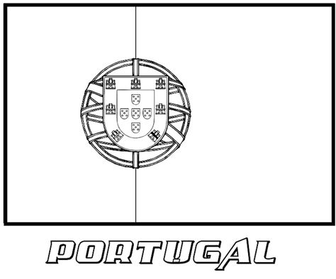 Portugal Flag coloring page Pictures Of Flags, Portuguese Flag, Flag Image, Portugal Map, Flag Drawing, Portugal Flag, Spanish Flags, Places In Portugal, Flag Coloring Pages