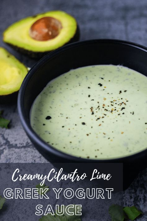 Creamy Greek Yogurt Cilantro Lime Sauce Lime Crema Recipe Greek Yogurt, Mexican Crema Recipe Greek Yogurt, Greek Yogurt Lime Crema, Cilantro Lime Crema Greek Yogurt, Greek Yogurt Crema, Spice Combos, Spicy Crema, Cilantro Lime Crema, Greek Yogurt Sauce