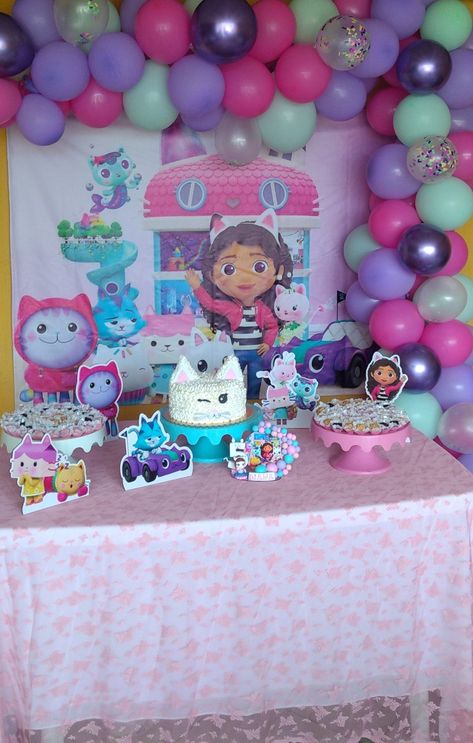 Gabbys Dollhouse Birthday Decor, Gabby Cats Birthday, Diy Gabby Dollhouse Birthday Party, Gabby Cat Birthday Party, Gabbys Dollhouse Birthday Party Decor, Gaby Dollhouse Party Ideas, Gabbys Dollhouse Birthday Party, Gabby Cat, Sprinkles Birthday Party