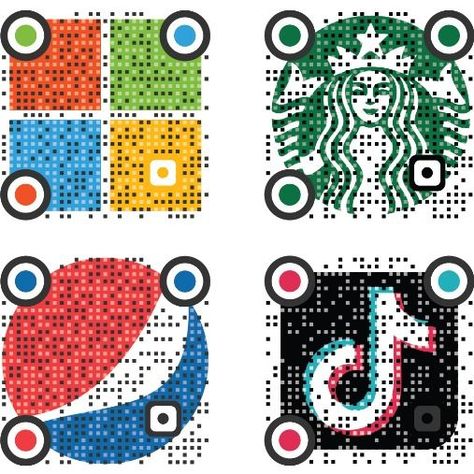 This is a muticolor qr code beautifully crafted, showcasing famous logos like Starbucks, Pepsi, Microsoft, TripAdvisor

#qrcode #customqrcode #qrcodedesign Offline Marketing Ideas, Weird Patterns, Qr Code Design, Scan Me, Code Design, Business Card Design Creative, Music Tattoos, Code Art, Membership Card