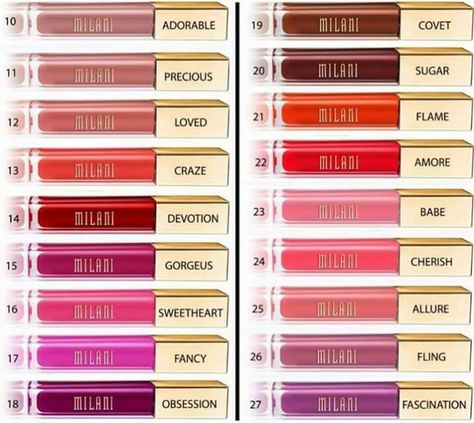 Milani Milani Amore Matte Lip Creme, Steps Makeup, Milani Lipstick, Best Lipstick Color, Milani Cosmetics, Metallic Lips, Colors For Dark Skin, Lipstick Matte, Creme Lipstick