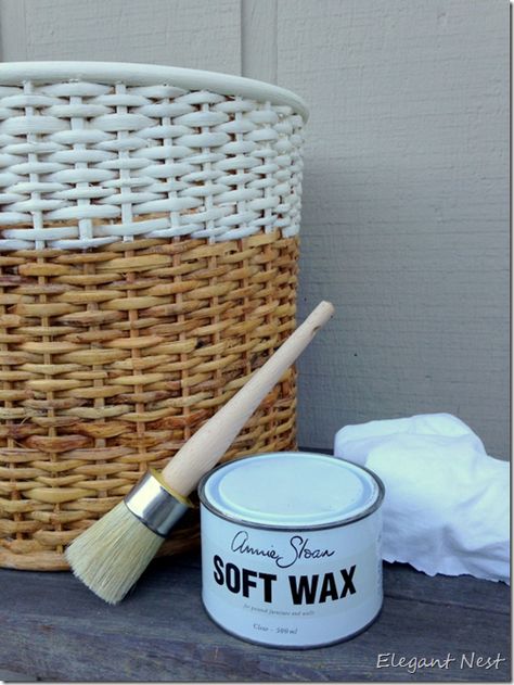 Annie Sloan Chalk Paint in Old White: How to Paint a Basket... Painting A Basket, How To Paint A Basket, How To Paint Baskets, Paint A Basket, Painted Baskets, Paint Tips, Chalk Paint Projects, Chalk Painting, Paint Techniques