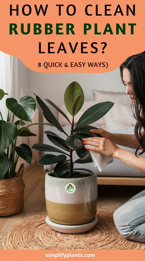 "Ways To Keep Rubber Plant Leaves Clean, Cleaning Tips For Rubber Plant 
Leaves, Rubber Plant Leaf Care, How To Maintain Rubber Plant Leaves, Rubber 
Plant Leaf Cleaning Hacks, Rubber Plant Leaf Maintenance, Keeping Your 
Rubber Plant Leaves Pristine, Rubber Plant Leaf Hygiene." Rubber Plant Care, Rubber Tree Plant, Popular House Plants, Houseplant Care, Potted Plants Outdoor, Plants Outdoor, Natural Fertilizer, Living Room Plants, Ficus Elastica