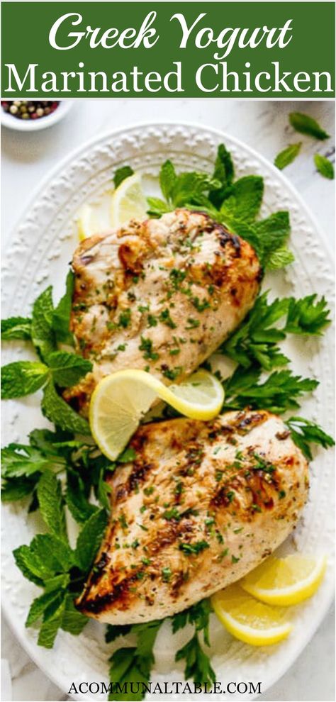 Chicken Marinade Yogurt, Greek Yogurt Chicken Marinade, Greek Yogurt Chicken Recipes, Greek Yogurt Marinade, Greek Yogurt Marinated Chicken, Best Greek Yogurt, Juiciest Chicken, Chicken Breast Marinade, Marinade Chicken