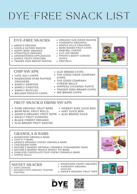 Dye Free Cereal, Baked Fruit Chips, Red Dye Free Foods, Dye Free Snacks, Dye Free Foods, Red Dye 40, Gmo Free Food, Snack List, Dried Raisins