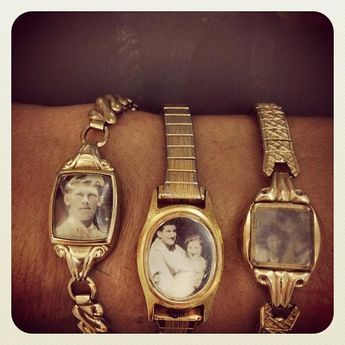 Recycled Watch, Old Jewelry Crafts, Vintage Jewelry Diy, Vintage Jewelry Ideas, Memory Crafts, Locket Bracelet, Vintage Jewelry Crafts, Old Watches, Old Jewelry