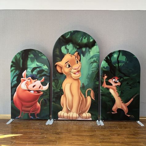 Shop Sale Lion King Three-Piece Double-sided Printing Set of Arch Backdrop Covers For Birthday Party Arch Backdrop, Backdrop Wedding, Party Backdrop, Shop Sale, Birthday Backdrop, Backdrops For Parties, Wedding Backdrop, Three Piece, Lion King