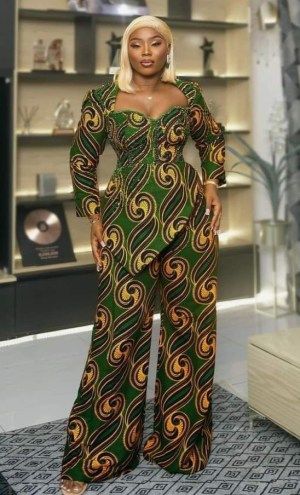 Amazing ways to rock Palazzo trouser styles. - Stylish Naija Ankara Style For Women, Ankara Styles For Ladies, Styles Ankara, African Print Jumpsuit, Ankara Jumpsuit, Ankara Styles For Women, Stylish Naija, African Blouses, Ankara Skirt And Blouse