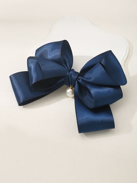 Blue Aesthetic Jewelry, Navy Blue Aesthetic, Navy Blue Accessories, Body Maintenance, French Clip, Aesthetic Jewelry, Blue Accessories, Pearl Decor, Hair Accessories Clips