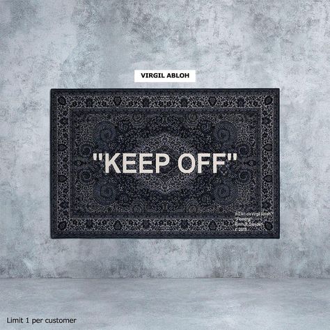 Off White Keep Off Rug, Misaki Kawai, Keep Off Rug, Floor Options, Workspace Storage, Ikea Usa, Ikea Rug, Hypebeast Room, Ikea Store