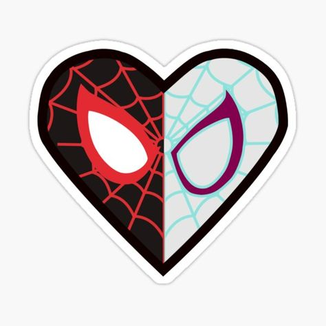 Miles Morales Stickers, Gwen Sticker, Miles X Gwen, Spiderman Stickers, Spiderman And Spider Gwen, Spiderman Spider, Iphone Case Stickers, Collage Phone Case, Spider Gwen