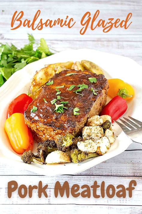 Pork Meatloaf Recipes Easy, Pork Meatloaf Recipes, Pork Ideas, Pork Meatloaf, Meat Loaves, Keto Meatloaf, Meatloaf Glaze, Witch's Kitchen, Pork Meals