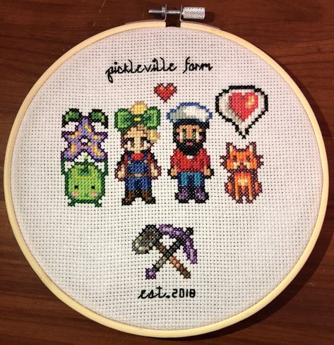 Subversive Cross Stitch, Pixel Crochet, Cute Cross Stitch, My Partner, Stardew Valley, Clothes Crafts, Crochet Art, My Boyfriend, Cross Stitch Art