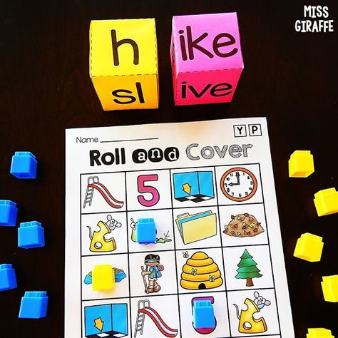 Long Vowel Games for First Grade and Kindergarten Vowel Games First Grade, Long Vowel Sounds Worksheets, Long Vowel Games, Long Vowels Activities, Teaching Digraphs, Teaching Sound, Kindergarten Phonics Activities, Tutoring Ideas, Digraphs Activities