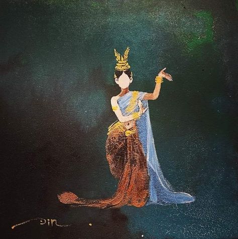 Khmer Painting, Visionary Board, Khmer Art, Classical Dance, Thai Art, Ulzzang Girl, Cambodia, Villa, Paint