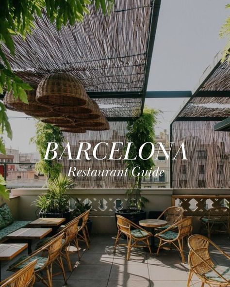 Cozy terrace at a rooftop in Barcelona Barcelona Beach Restaurant, Best Restaurants In Barcelona Spain, Restaurant In Barcelona, Barcelona Best Restaurants, Dinner In Barcelona, Barcelona Food Guide, Best Of Barcelona, Barcelona Restaurant Aesthetic, Barcelona Spain Restaurants