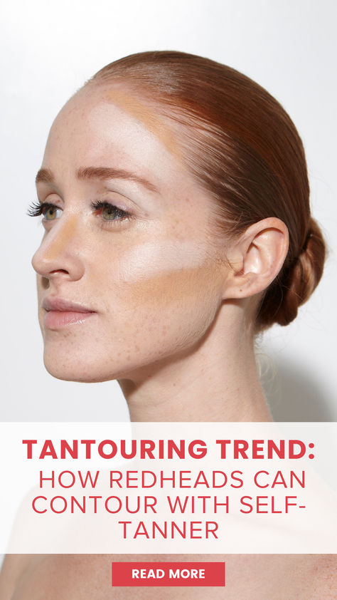 Recently, a trend has been circulating on TikTok on how to contour your face with your favorite sunless tanner product. How To Contour Your Face, How To Contour, Sunless Tanner, Self Tanner, Face Contouring, Redheads, It Works, Makeup, Make Up