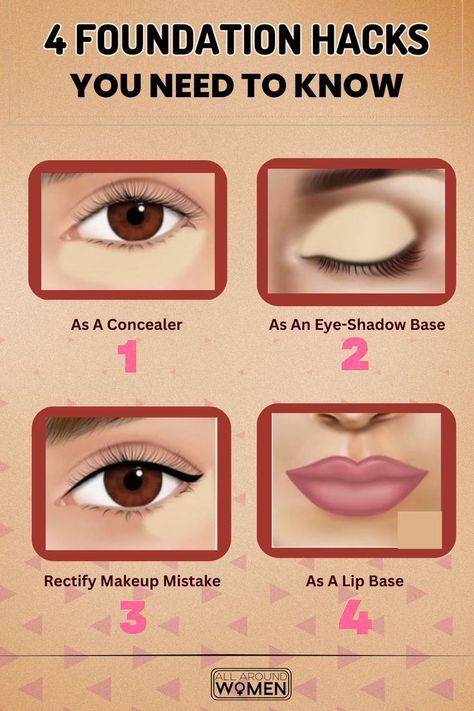 Foundation Hacks, Face Video, Step By Step Contouring, Applying Foundation, Makeup Life Hacks, Beautiful Glowing Skin, Skin Facts, Makeup Steps, Lipstick Hacks