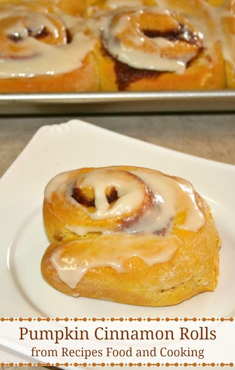 Pumpkin Cinnamon Rolls with Cream Cheese Frosting - Big, fluffy cinnamon rolls with cream cheese frosting Cinn Rolls, Dessert Rolls, Halloween Mat, Pastry Rolls, Cinnamon Rolls With Cream Cheese, Cinnamon Rolls With Cream, Recipe With Cream Cheese, Pumpkin Cinnamon Rolls, Cinnamon Bun