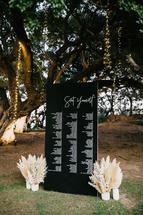 Black White Color Palette, White Color Palette, Wedding Sign Decor, Fruit Displays, Grass Wedding, Custom Cocktails, Drop Lights, Cream Wedding, Reception Design