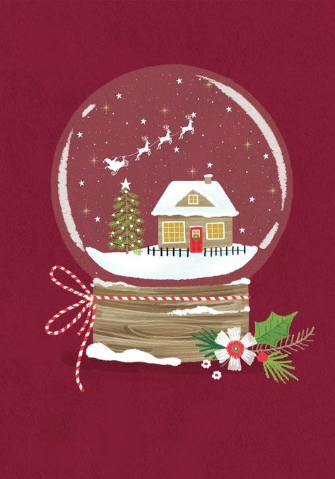 Chirmast Wallpaper, Snowglobe Wallpaper, Snowglobe Drawing, Snowglobe Illustration, Snowglobe Art, Snow Globe Illustration, Globe Illustration, Winter Snow Globe, Jenny Wren