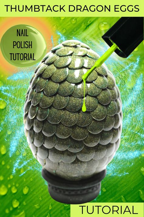 Thumbtack Dragon Egg Tutorial Dragon Egg Nest Diy, Thumbtack Dragon Eggs, How To Make Dragon Eggs, Diy Dragon Scales, Dragon Eggs Diy, Polymer Clay Crafts Tutorial, Diy Dragon Eggs, Dragon Eggs Tutorial, Dragon Egg Diy