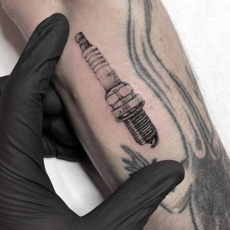 Check Engine Light Tattoo, Sparkplug Tattoo, Spark Plug Tattoo, Spark Tattoo, Plug Tattoo, Piston Tattoo, Engine Tattoo, Vegas Tattoo, Mechanic Tattoo