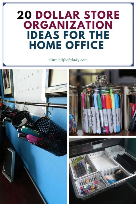 dollar store organization ideas for home office Dollar Store Organization Ideas, Store Organization Ideas, Ways To Organize Your Home, Dollar Store Organization, Ideas For Home Office, Organization Ideas For The Home, Desk Organisation, Dollar Store Diy Organization, Garage Organization Diy