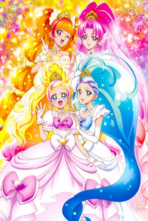 Go! Princess Precure Go Princess Precure, Princess Precure, Mahō Shōjo, Glitter Force, All Anime, Ipad Wallpaper, Magical Girl, Mobile Wallpaper, Twinkle Twinkle