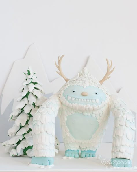 Yeti Birthday, Yeti Party, Yeti To Party, Cute Yeti, Yeti Bigfoot, Snowman Cake, Snow Theme, Himalayan Mountains, Abominable Snowman