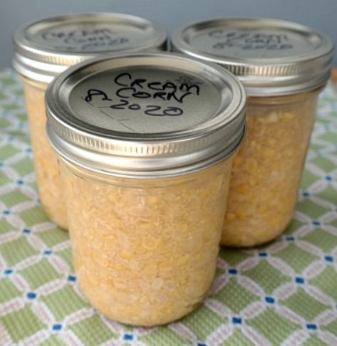 Home Canning Cream Style Corn with Recipe and Tips Canning Recipes Corn, Creamed Corn Recipe For Canning, Creamed Corn Canned, Creamed Corn Recipe Canned, Canning Recipes For Corn, Corn Recipes For Canning, Cream Corn Canning Recipe, Pressure Canning Corn, Canning Corn Salsa Recipe